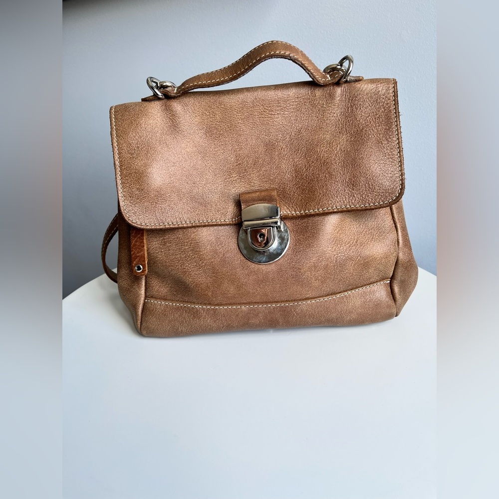 Roots Brown Leather Handbag